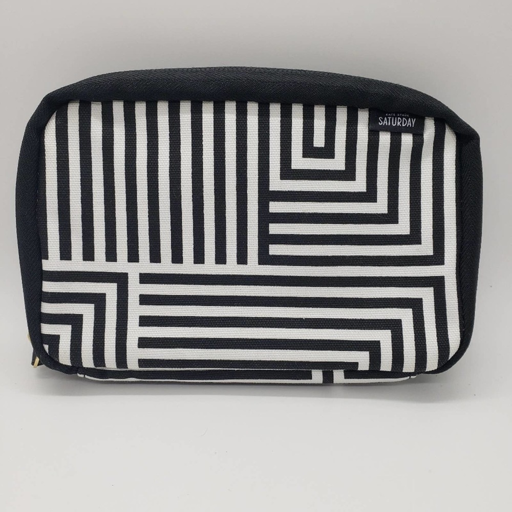 Kate Spade Saturday striped clutch cosmetic bag